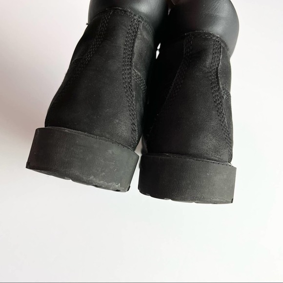 Timberland juniors all black waterproof boots Size 6 premium black nubuck 6 inch - Picture 9 of 16